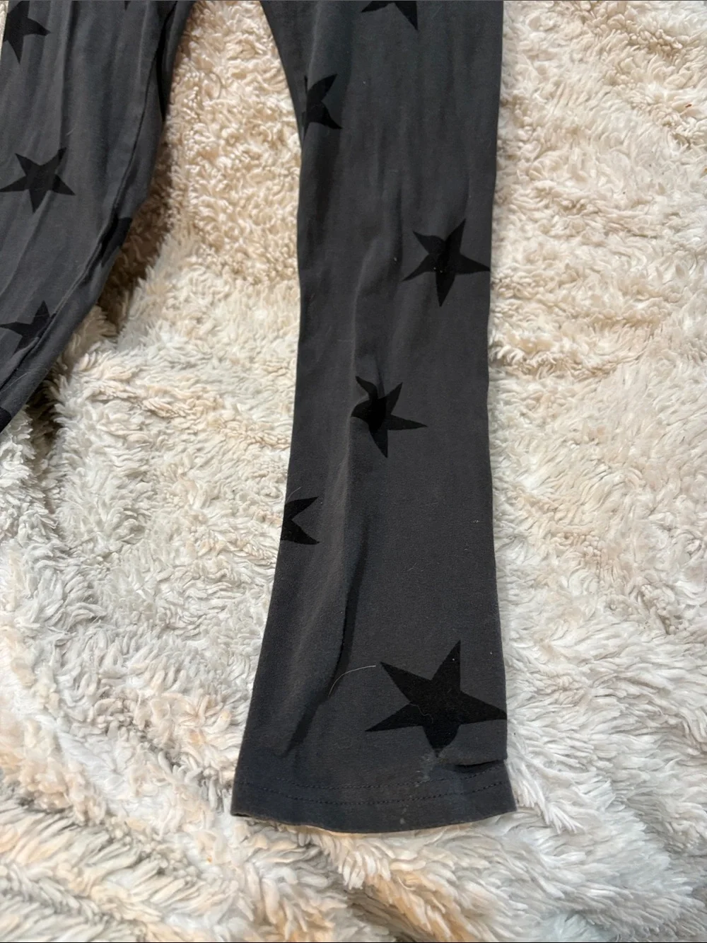 Old Navy Charcoal Gray Leggings with Black Star Print